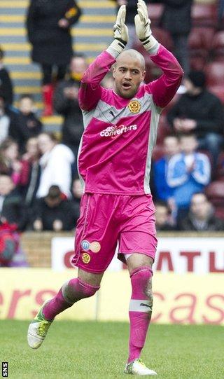 Motherwell goalkeeper Darren Randolph