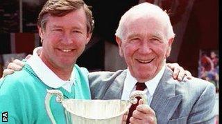 Sir Alex Ferguson and Matt Busby