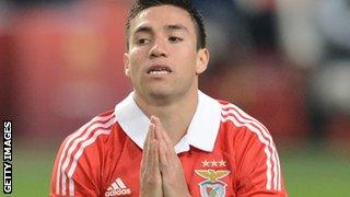 Benfica's Nicolas Gaitan