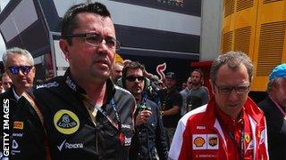 Eric Boullier and Stefano Domenicalli