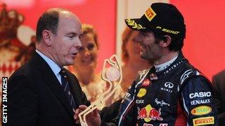 Prince Albert II and Mark Webber