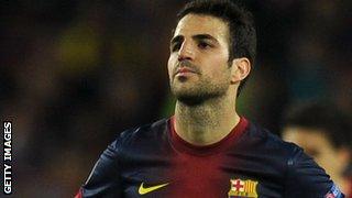 Barcelona's Cesc Fabregas