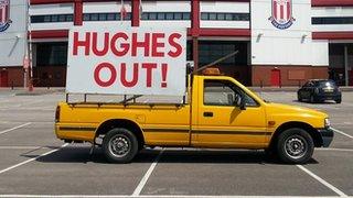 Hughes out banner