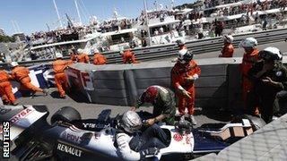 Pastor Maldonado at the Monaco GP 2013