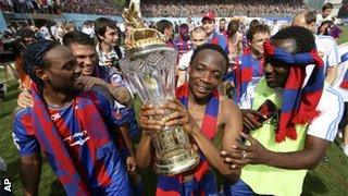 CSKA Moscow celebrate