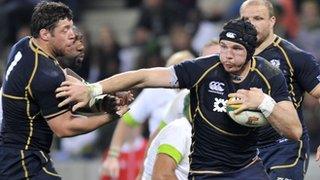 Tim Swinson (right) made his Scotland debut