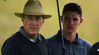 Justin Rose (right) and his father Ken in July 2002