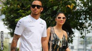 Lewis Hamilton and Nicole Scherzinger