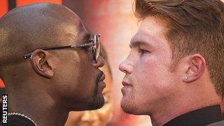 Floyd Mayweather Jr and Saul Alvarez