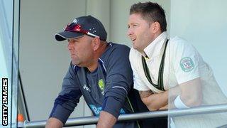 Darren Lehmann and Michael Clarke