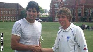 Alastair Cook and James Kettleborough