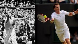 Fred Perry (left) and Andy Murray (right)