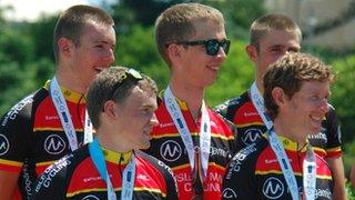 The men's cycling team won silver in the road race