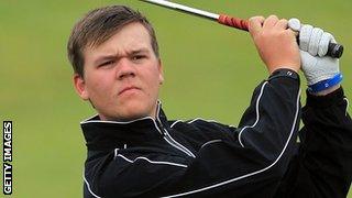 Amateur Rhys Pugh is playing in his first Open Championship