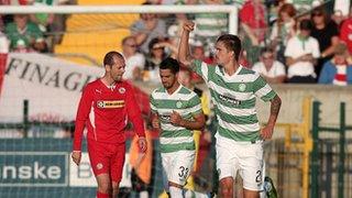 Mikael Lustig opened the scoring for Celtic at Solitude