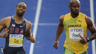 Tyson Gay and Asafa Powell