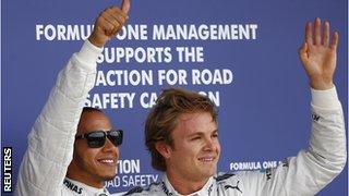 Lewis Hamilton and Nico Rosberg