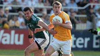 James Loughrey in action for Antrim before moving to Cork