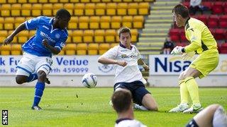 Nigel Hasselbaink scores for St Johnstone against Ross County