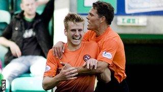 Dundee United players celebrating