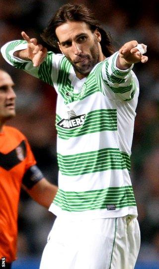 Georgios Samaras celebrates his aggregate equaliser