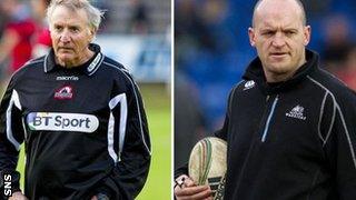 Edinburgh's Alan Solomons and Glasgow head coach Gregor Townsend