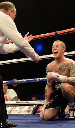 Ricky Burns on the canvas