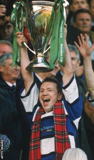 Andy Nicol won the Heineken Cup with Bath in 1998