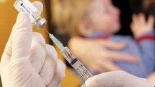 MMR vaccine being administered