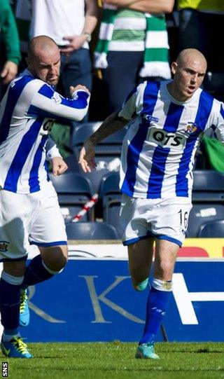 Sean Clohessy pulled a second goal back for Kilmarnock at Rugby Park