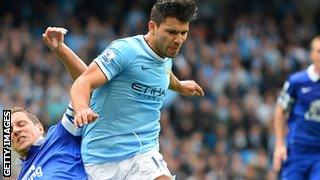 Manchester City striker Sergio Aguero