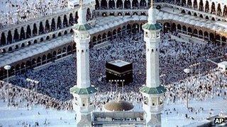 Grand Mosque and Kabaa in Mecca