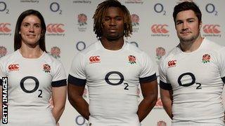 Sarah Hunter, Marland Yarde and Brad Barritt