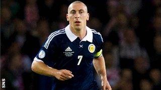 Scott Brown playing for Scotland