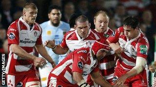 Gloucester playing against Perpignan