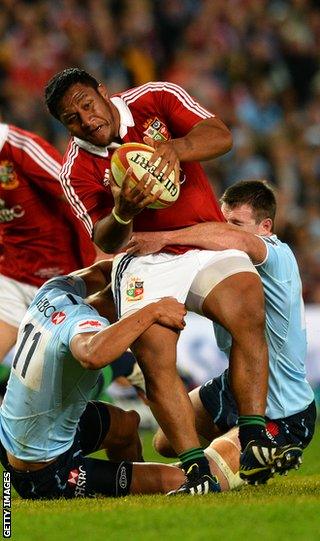 Mako Vunipola in action during the Lions 2013 tour