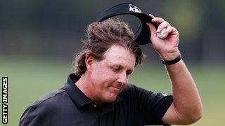 Phil Mickelson of United States after the first round of the WGC-HSBC Champions at the Sheshan International Golf Club in Shanghai