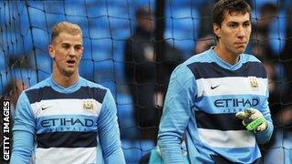 Joe Hart and Costel Pantilimon