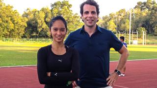 Maziah Mahusin and BBC presenter Mark Beaumont