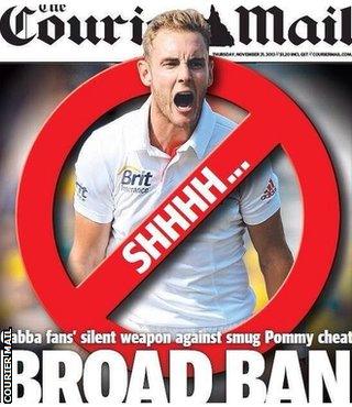 The Brisbane Courier Mail's front page