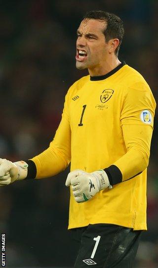 David Forde in Republic of Ireland colours