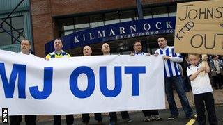 Kilmarnock fans protest