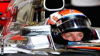 Kevin Magnussen testing for McLaren Mercedes during the F1 Young Driver Test at Yas Marina Circuit on November 6, 2012 in Abu Dhabi.