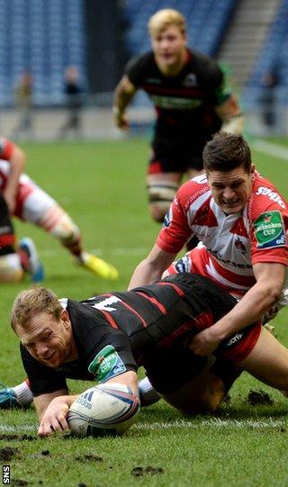 Greig Tonks scores the opening try