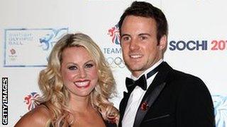 Chemmy Alcott and Dougie Crawford attend the British Olympic Ball at The Dorchester on October 30, 2013 in London.