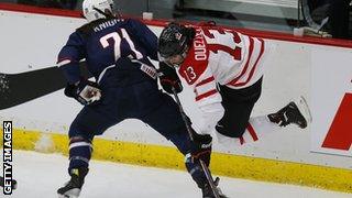 Canada women take on the USA at ice hockey