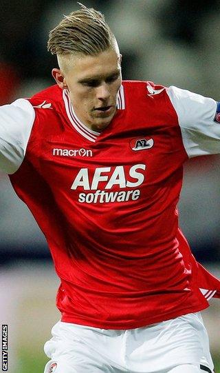 AZ Alkmaar striker Aron Johannsson