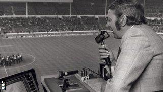 David Coleman commentating on the FA Cup Final in 1974