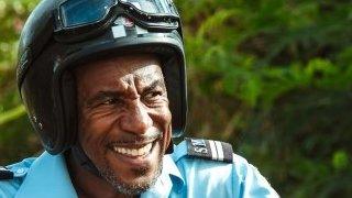 Danny John-Jules playing Officer Dwayne Myers in Death in Paradise