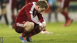 Aberdeen's Jonny Hayes missed a great chance to give the Dons the lead